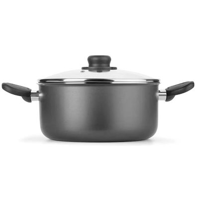 Conjunto de Panelas 7 Peças Multiflon Gourmet com Revestimento Antiaderente Ultra7 e Panela de Pressão Preto