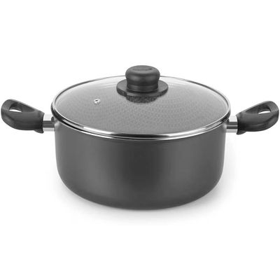 Conjunto de Panelas 7 Peças Multiflon Gourmet com Revestimento Antiaderente Ultra7 e Panela de Pressão Preto