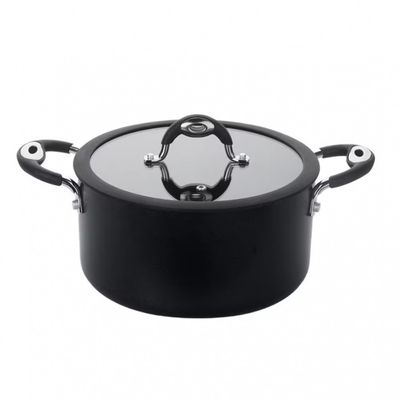 Caçarola Dom Multiflon com Antiaderente de Alumínio 24cm Preto