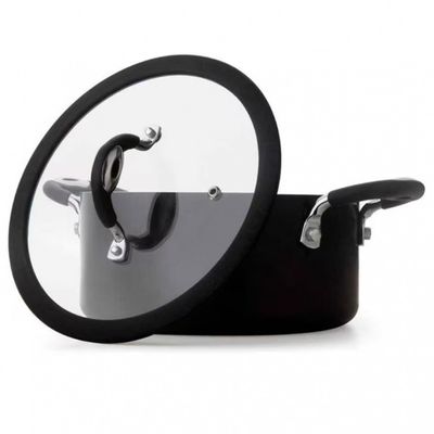 Caçarola Dom Multiflon com Antiaderente de Alumínio 24cm Preto