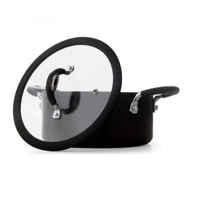 Caçarola Dom Multiflon com Antiaderente de Alumínio - 22cm Preto