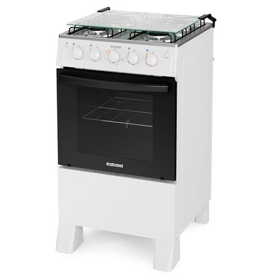 Fogão Itatiaia 4 Bocas Star New Com Mesa em Inox e Acendimento Automático Branco / Bivolt