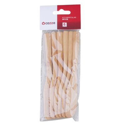 Conjunto 6 Espátulas Spyce Bamboo Cazza