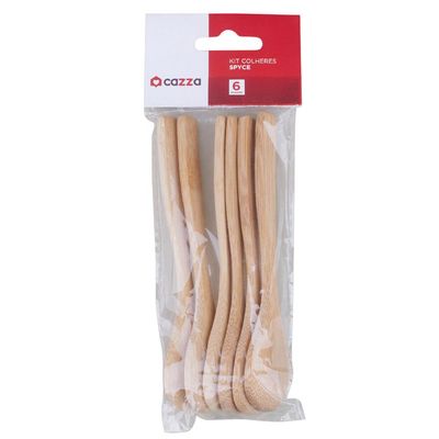 Conjunto 6 Colheres Spyce Bamboo Cazza