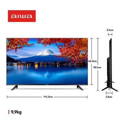 Smart TV Led 50" WiFi AWSTV50BL02A Aiwa Preta