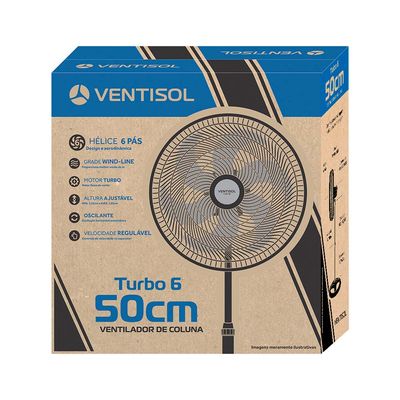 Ventilador de Coluna Ventisol Turbo 6 Pás - 50cm 220V