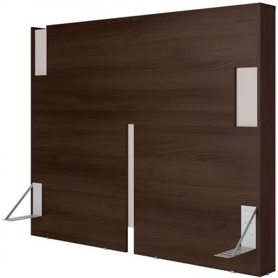 Cabeceira para Cama Box Casal e Queen Bartira Diplomata com Revestimento em Finish Foil Café/Capuccino