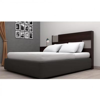Cabeceira para Cama Box Casal e Queen Bartira Diplomata com Revestimento em Finish Foil Café/Capuccino