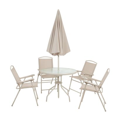 Conjunto Jardim Malibu Bege Aço