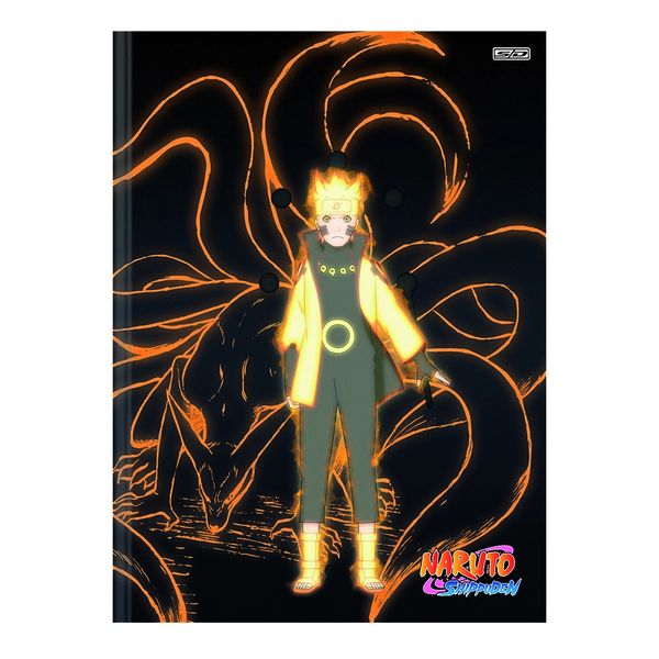 Caderno Brochura São Domingos Naruto Capa Dura com Adesivo 80 Folhas - Item Sortido