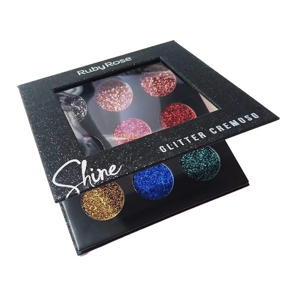 Paleta de Sombra Ruby Rose Shine Glitter Cremoso Paleta de Sombra Ruby Rose Shine Glitter Cremoso