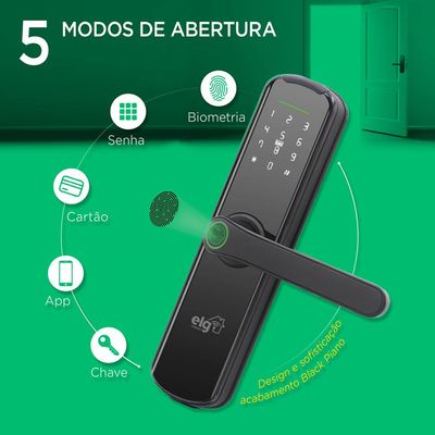 Fechadura Digital WiFi Biométrica Inteligente ELG SHFB700