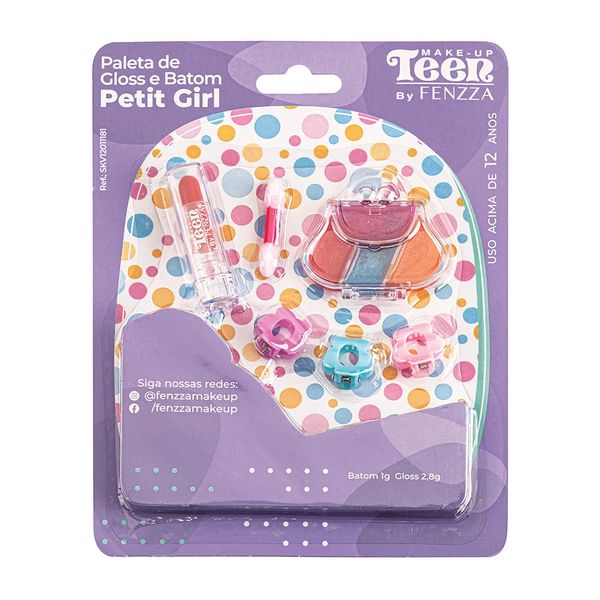 FENZZA PALETA DE GLOSS E BATOM TEEN PETIT GIRL