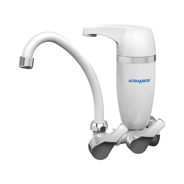 Torneira Móvel Acquabios com Filtro de Parede Premium Branca e Cromada Torneira Móvel Acquabios com Filtro de Parede Premium Branca e Cromada