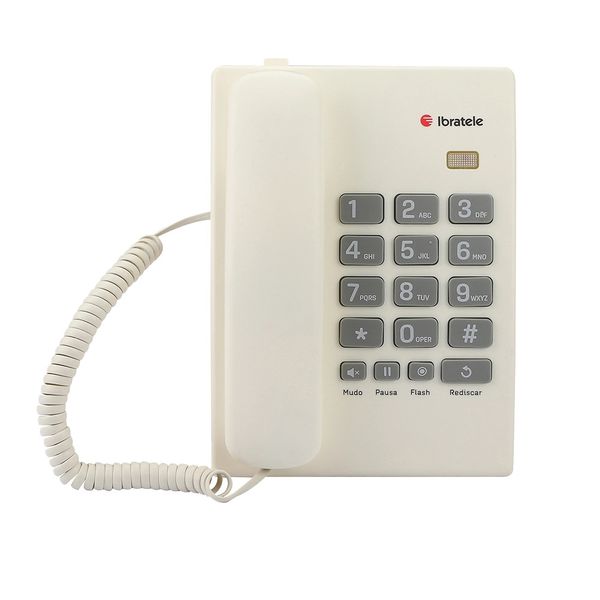 Telefone de Mesa Ibratele 04567 Branco Telefone de Mesa Ibratele 04567 Branco