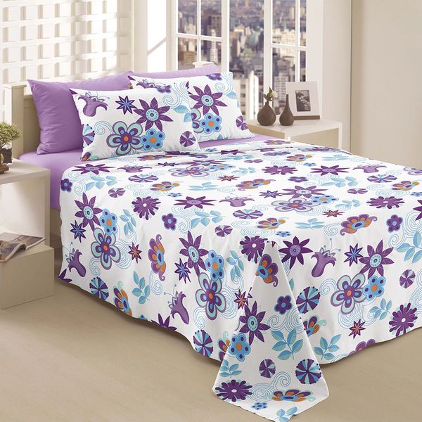 Jogo de Cama Solteiro Marcelino Premier em Microfibra Estampado 2 Peças - Item Sortido Jogo de Cama Solteiro Marcelino Premier em Microfibra Estampado 2 Peças - Item Sortido