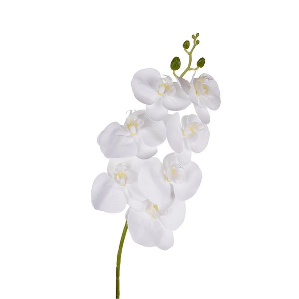 Haste de Orquídea Grillo em Silicone Branco 78cm X7