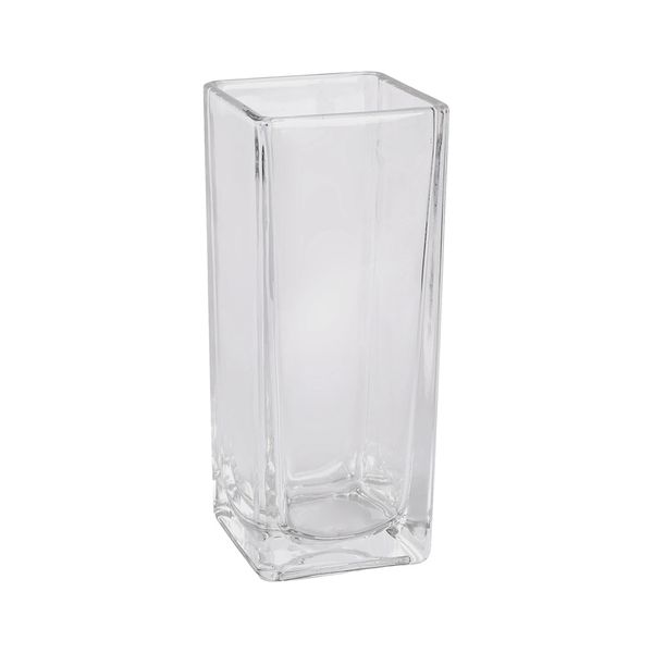 Vaso de Vidro Grillo Quadrado Transparente 19cm Vaso de Vidro Grillo Quadrado Transparente 19cm