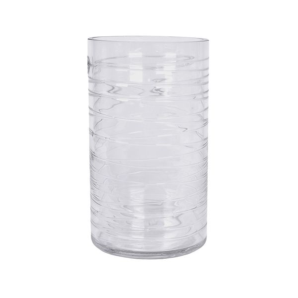 Vaso de Vidro Grillo em Vidro Cilíndrico Transparente 22cm Vaso de Vidro Grillo em Vidro Cilíndrico Transparente 22cm