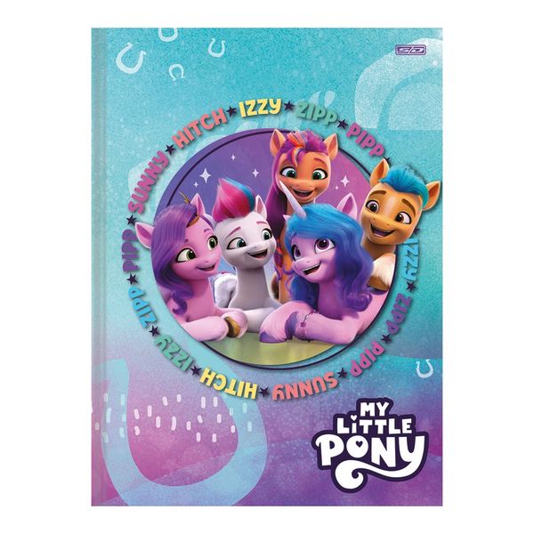 Caderno Brochura São Domingos My Little Pony com Adesivo 1 Matéria 80 Folhas - Item Sortido