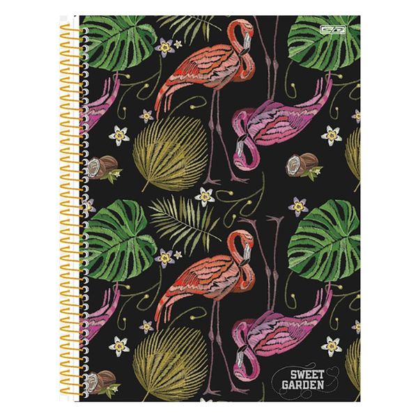 Caderno Universitário São Domingos Sweet Garden 1 Matéria 80 Folhas