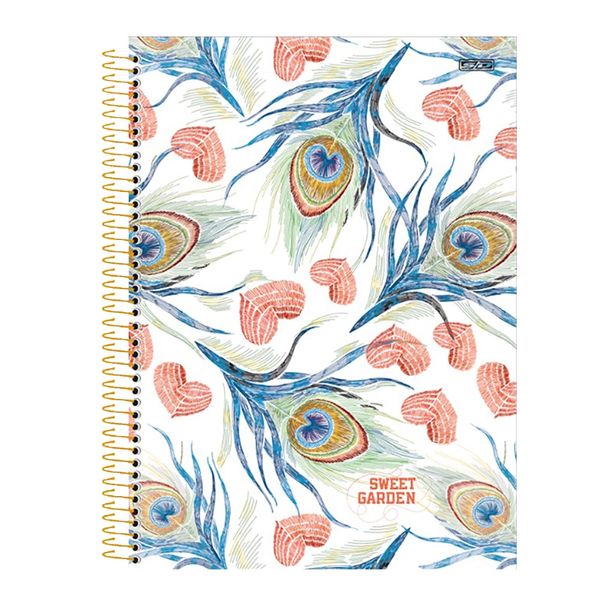 Caderno Universitário São Domingos Sweet Garden 10 Matérias 160 Folhas - Item Sortido