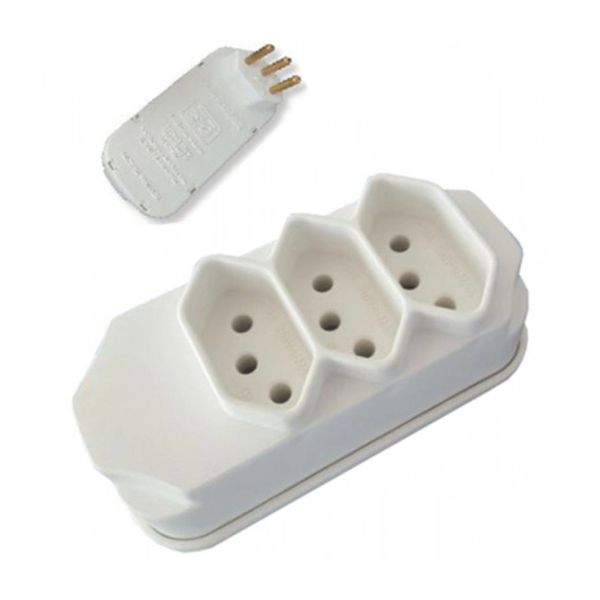 Adaptador Múltiplo Benjamin Plastimar Power Celuz 2P+T