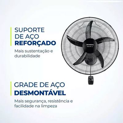 Ventilador de Parede Mondial 50cm NVP-PRO-50 220v Preto / 220V