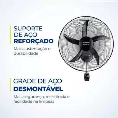 Ventilador de Parede Mondial 50cm NVP-PRO-50 127v Preto / 110V