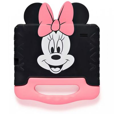 Tablet Infantil Multilaser Minnie NB414 Wi-Fi Tela de 7 64GB 4GB de RAM Android 13 Go Processador Quad-Core Preto e Rosa