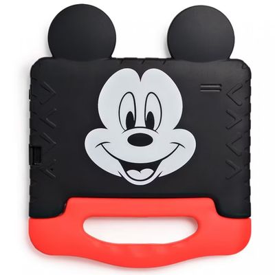 Tablet Infantil Multilaser Mickey NB413 Wi-Fi Tela de 7 64GB 4GB de RAM Android 13 Go Processador Quad- Core Preto e Vermelho