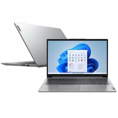 Notebook Lenovo IdeaPad 1i i7-1255U 12GB 512GB SSD Tela 15.6 Cinza