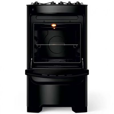 Fogão 4 Bocas CFO4VBE com Mesa de Vidro e Grades Individuais Consul Preto / Bivolt