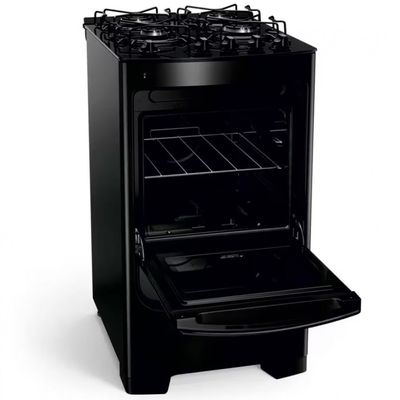 Fogão 4 Bocas CFO4VBE com Mesa de Vidro e Grades Individuais Consul Preto / Bivolt