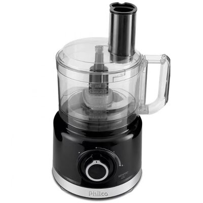 Multiprocessador de Alimentos Philco Turbo 5 em 1 PMP1500P com 2 Velocidades 1000W Preto / 110V