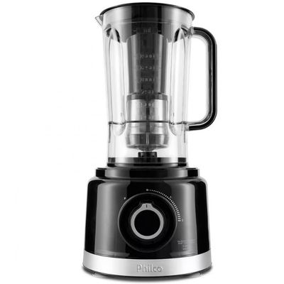 Multiprocessador de Alimentos Philco Turbo 5 em 1 PMP1500P com 2 Velocidades 1000W Preto / 110V