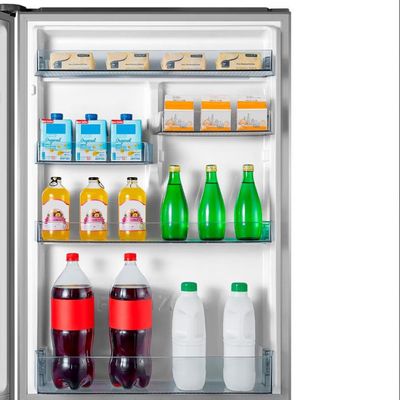 Geladeira Hisense Botton RB-52W Frost Free com Tecnologia Inverter, Portas Reversíveis e Painel Touch 397 L - Inox Look Inox / 220V