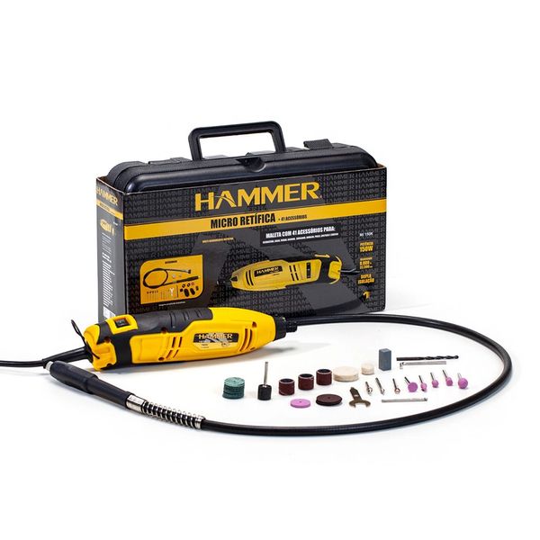 Microrretífica Hammer GYMI150K com Maleta 41 Acessórios - 110V