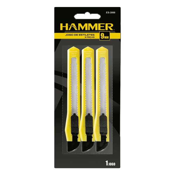 Jogo de Estilete Hammer GYES3000 com 3 Peças