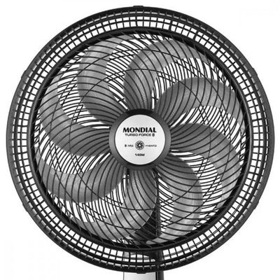 Ventilador De Mesa 40cm Mondial Turbo 8 Pás 3 Velocidades Preto Com Prata 220V