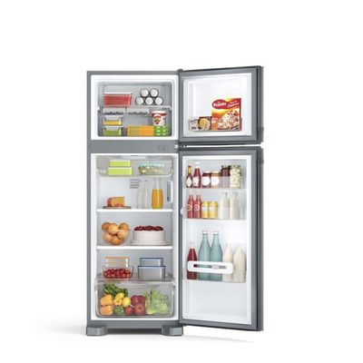 Geladeira Consul Frost Free Duplex 340 Litros Com Prateleiras Altura Flex Cor Inox CRM39AK 220V