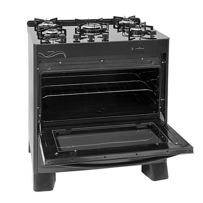 Fogão De Piso Fgvng510pt Neo Glass Com 5 Bocas Suggar Preto Bivolt