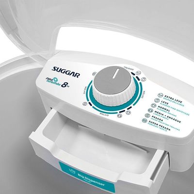 Lavadora Le8002br Neo Turbilhão 8kg Suggar Branco 220V