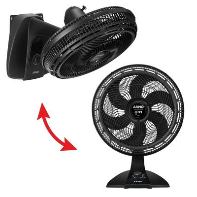 Ventilador De Mesa 2Em 1Arno 40cm Vf42 Turbo Force Preto220v