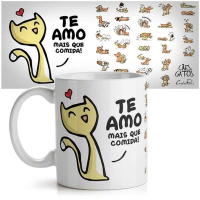 Caneca Usq Cães E Gatos Te Amo