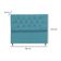 Cabeceira Solteiro Cama Box Estofada 90 Cm Suede Bela Azul Turquesa