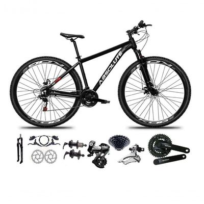Bicicleta Aro 29 Absolute Nero 5 Shimano Altus 24v Freios Hidráulicos Garfo Com Trava Preto Tam 17