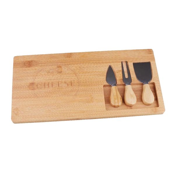 Tábua para Frios Cazza Retangular em Bambu com 3 Peças Tábua para Frios Cazza Retangular em Bambu com 3 Peças