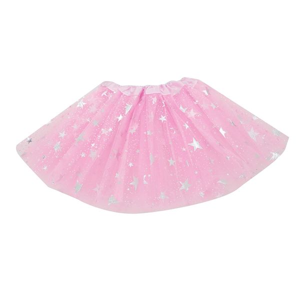 Saia de Tule Infantil Le Folia Estrelas Rosa