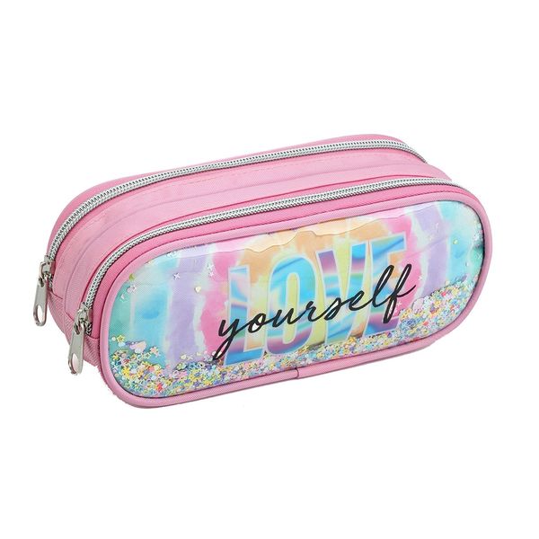 Estojo Duplo Infantil Seanite Love Yourself Estojo Duplo Infantil Seanite Love Yourself